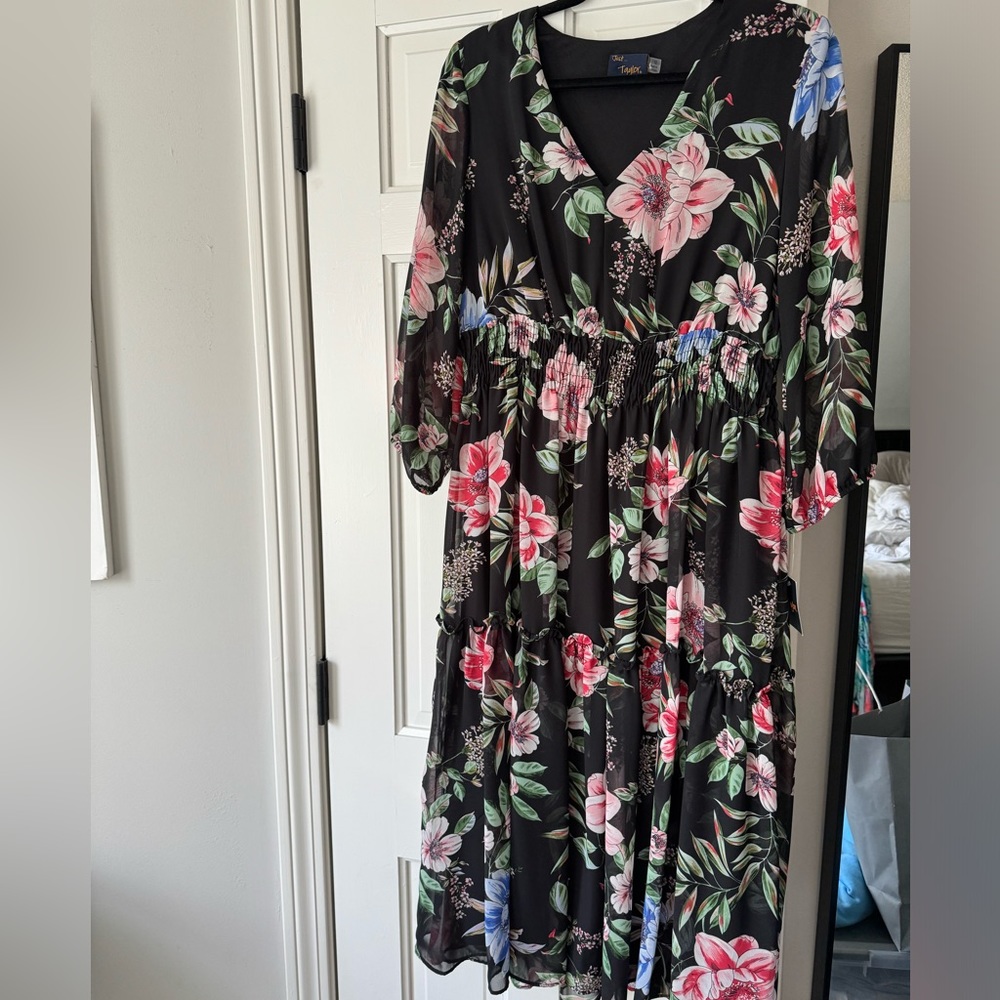 Black flower dress